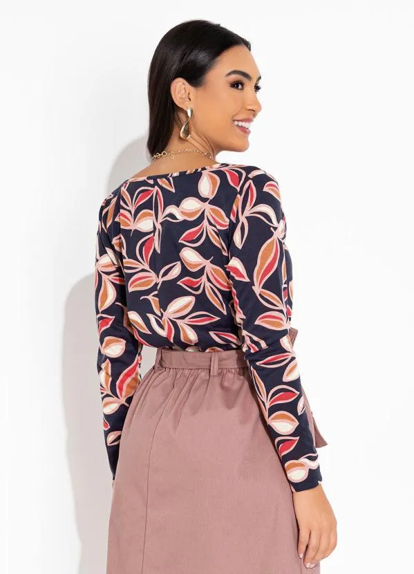 Rosalie - Blusa Marinho Decote Quadrado 2