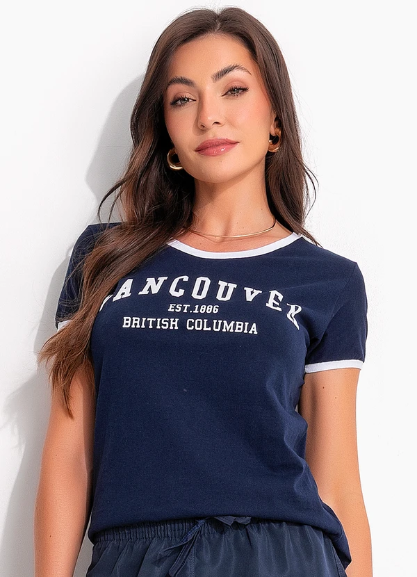 Bimini - Blusa Marinho em Meia Malha