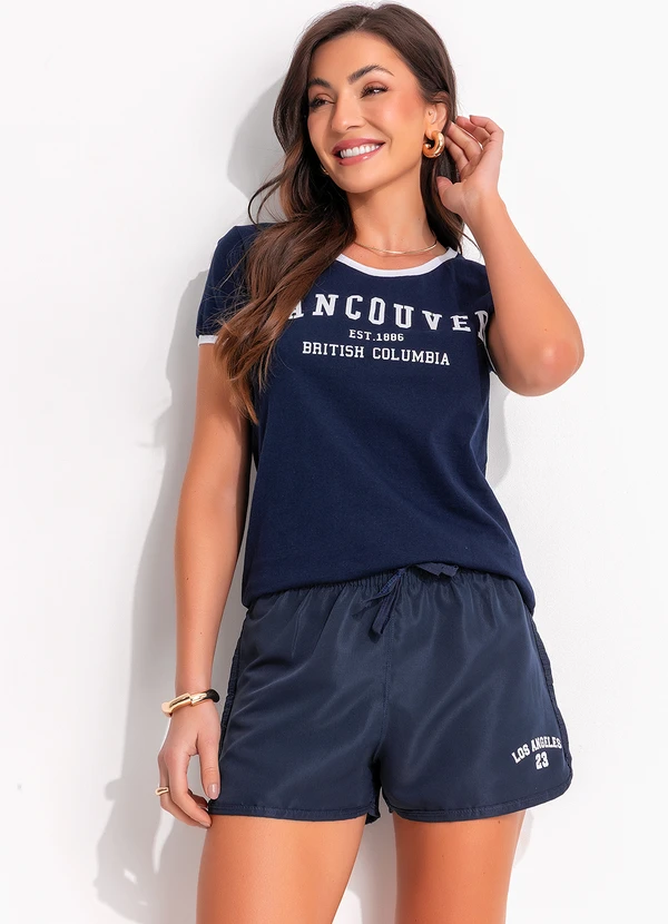 Bimini - Blusa Marinho em Meia Malha 6