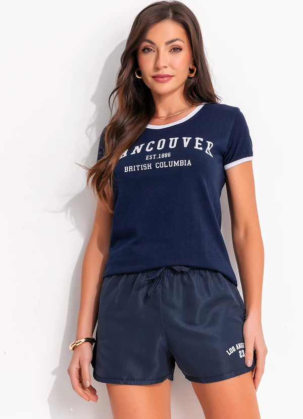 Bimini - Blusa Marinho em Meia Malha 8