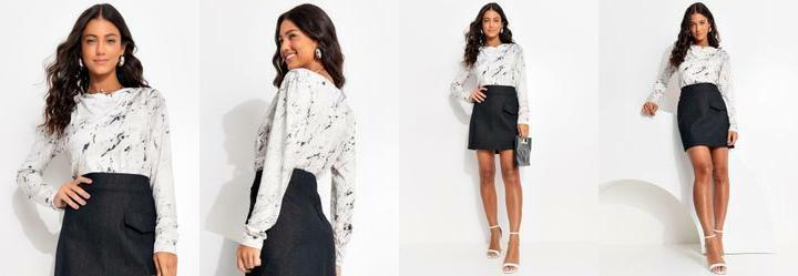 Blusa Marmorizado em Poliflex