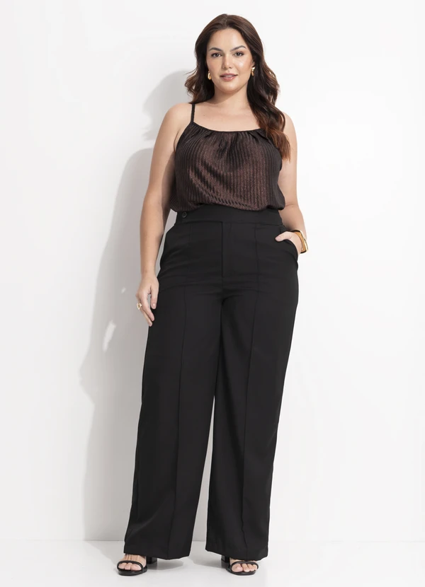 Quintess - Blusa Marrom em Malha Canelada 10