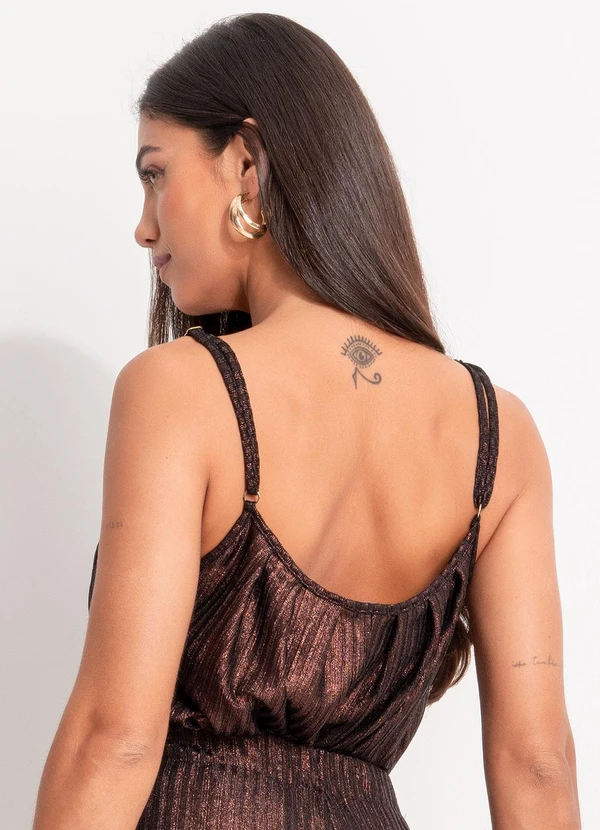 Quintess - Blusa Marrom em Malha Canelada 2