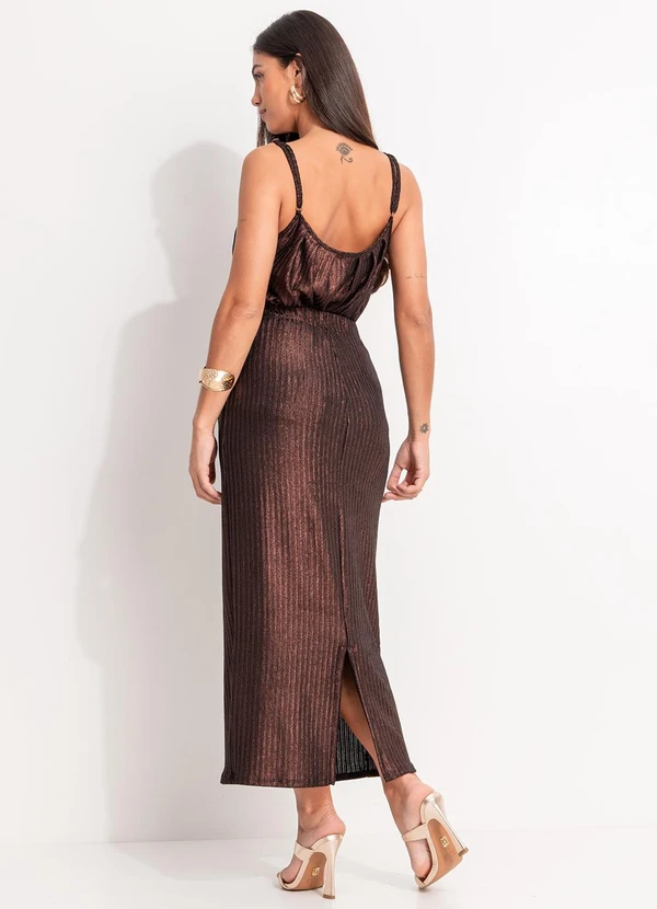 Quintess - Blusa Marrom em Malha Canelada 4