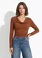 Colcci - Blusa Off White - variação: Marrom