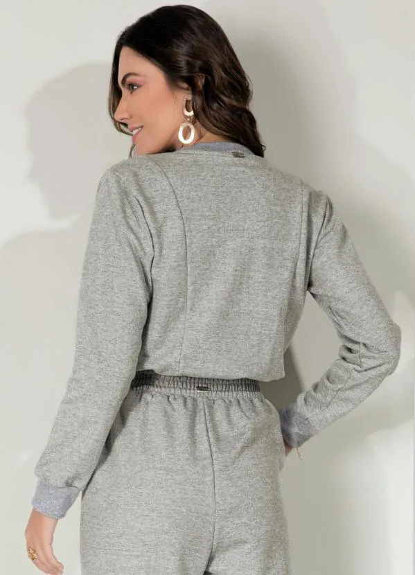 Quintess - Blusa Mescla de Moletom com Golinha 2