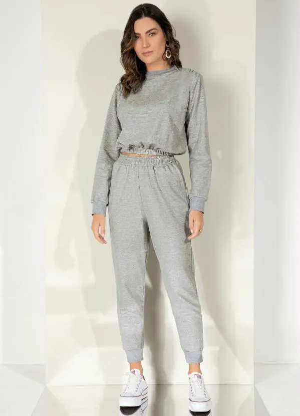 Quintess - Blusa Mescla de Moletom com Golinha 3