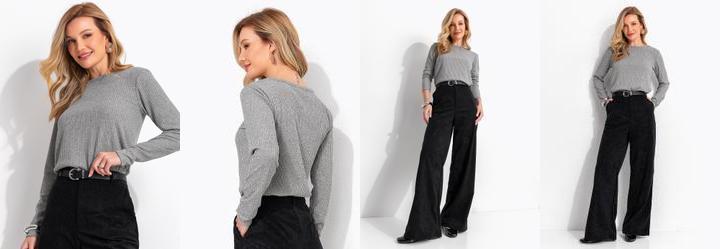 Blusa Mescla em Malha Canelada
