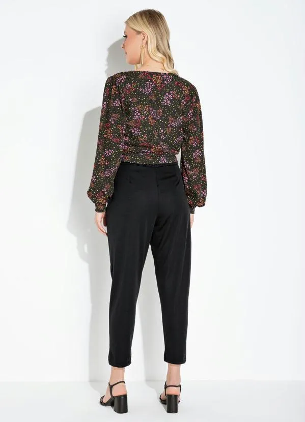 Moda Pop - Blusa Mini Floral com Decote Quadrado 5