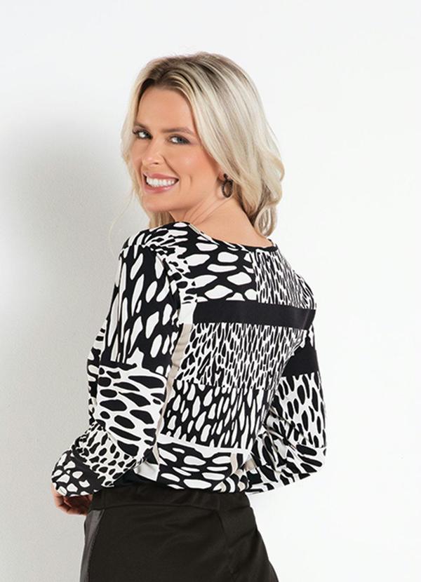 Moda Pop - Blusa Mix Estampas com Gota no Decote Frente 6
