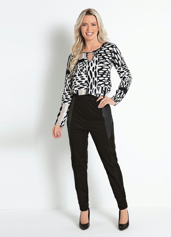 Moda Pop - Blusa Mix Estampas com Gota no Decote Frente 7