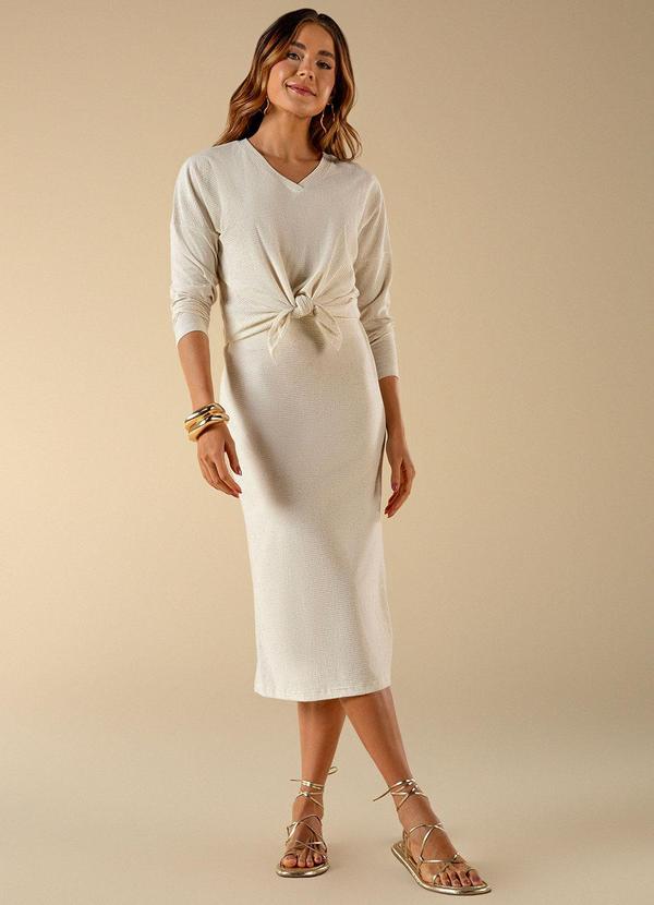 Use Modo - Blusa Ml Amarração Frente Bege 2