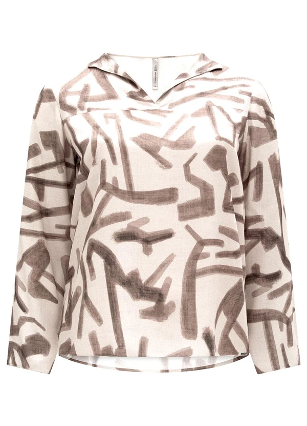 Lunender Mais Mulher - Blusa Mullet com Decote em V Marrom 5