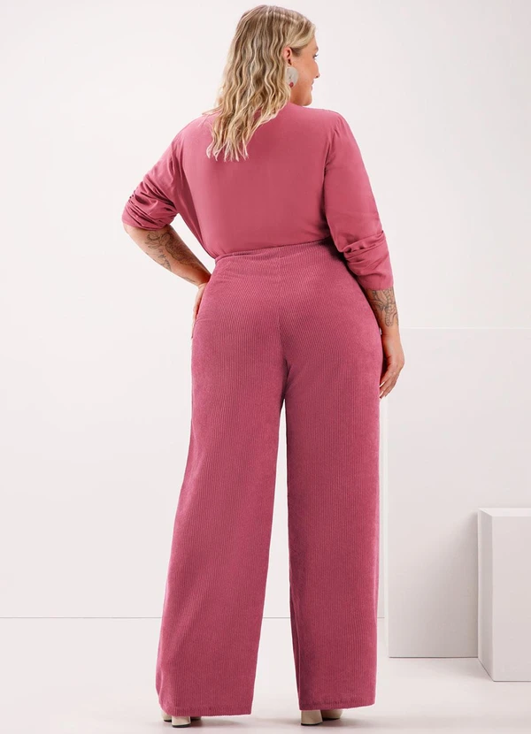 Lunender Mais Mulher - Blusa Mullet com Decote em V Vermelho 4