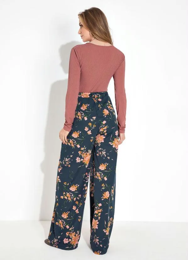 Moda Pop - Blusa Nude Decote Transpassado e Manga Longa 5