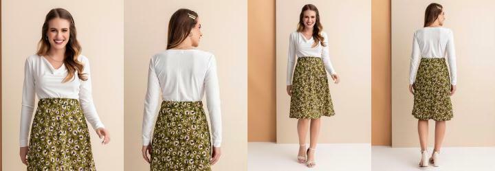 Blusa Off White Decote Degag