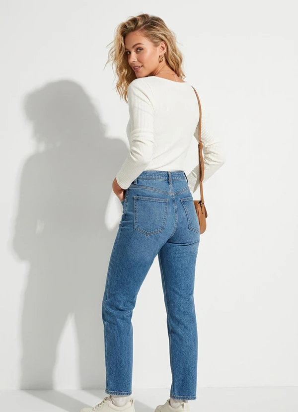 bonprix - Blusa Off White em Canelado 3