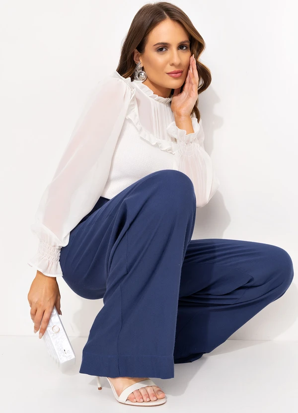 Quintess - Blusa Off White em Chiffon 13