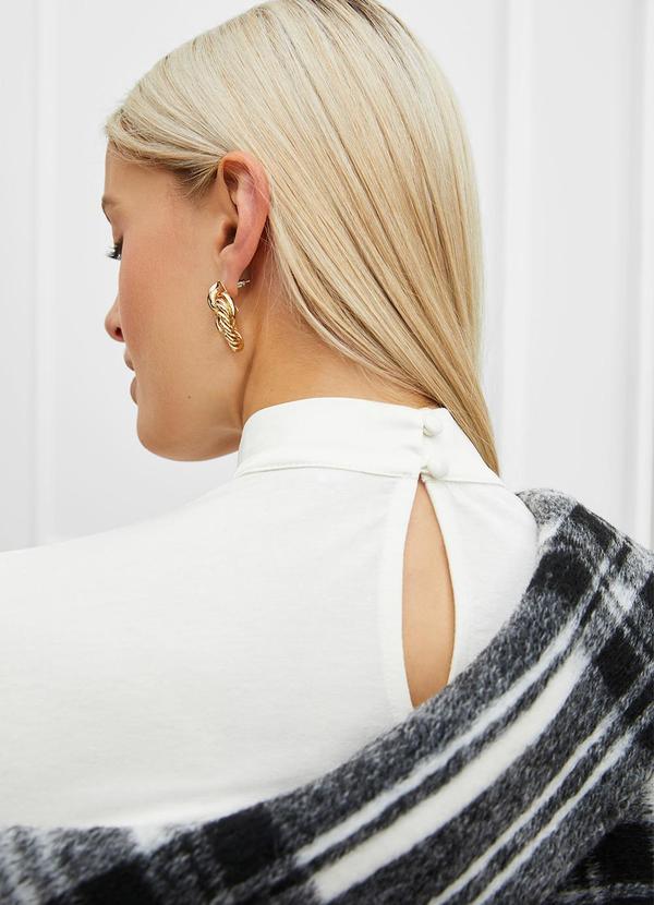 bonprix - Blusa Off White em Malha de Viscose 2