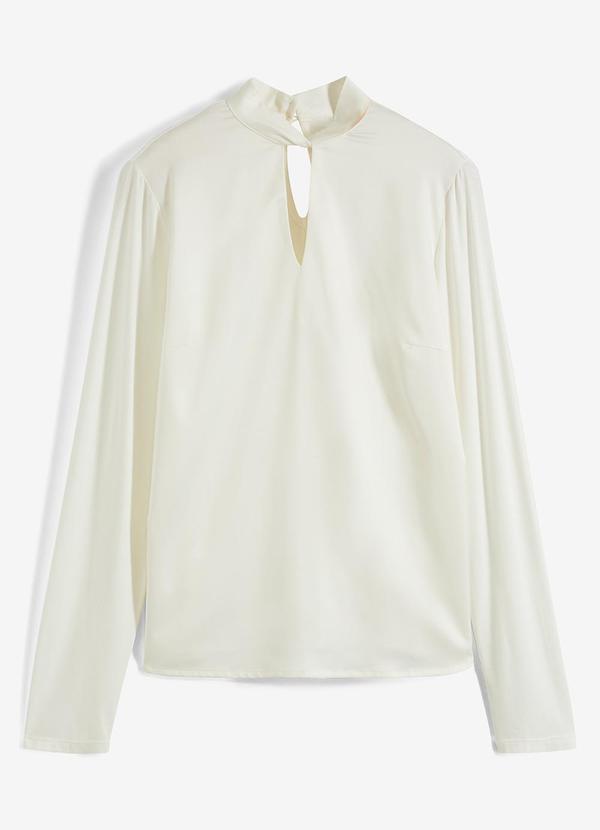 bonprix - Blusa Off White em Malha de Viscose 1