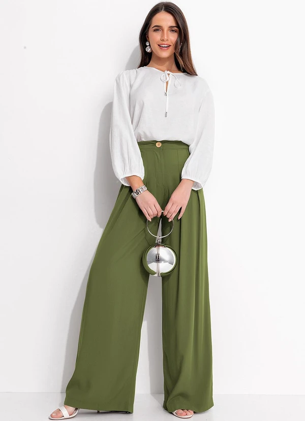 Quintess - Blusa Off White em Tecido Plano 8