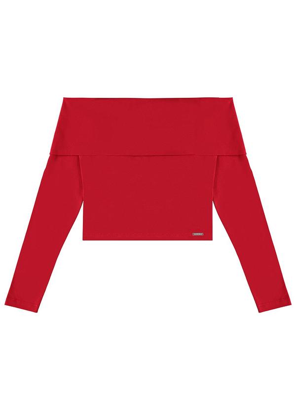 Enfim - Blusa Ombro a Ombro em Cotton Vermelho 3