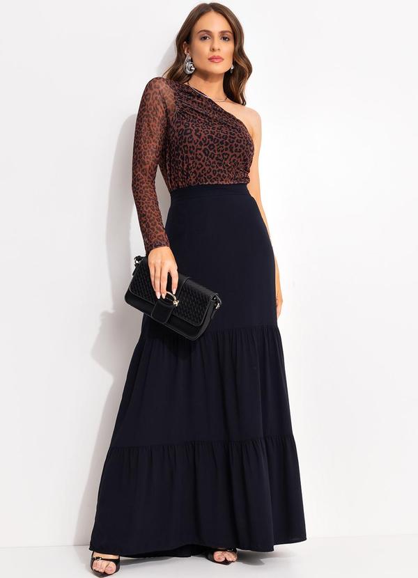 Quintess - Blusa Onça Marrom em Tule 3