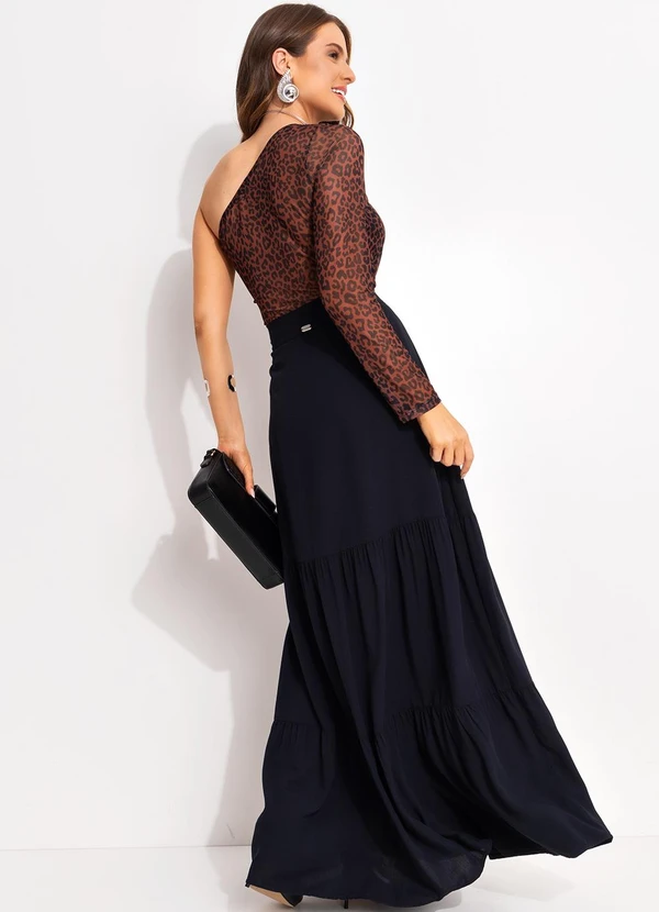 Quintess - Blusa Onça Marrom em Tule 4