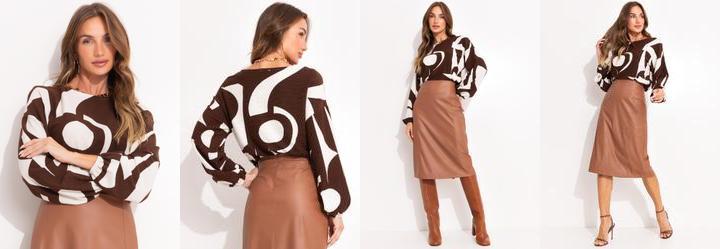 Blusa Orgnica em Malha Texturizada de Viscose