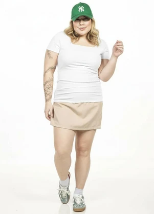 Cobertura - Blusa Plus Size Branco - COBERTURA