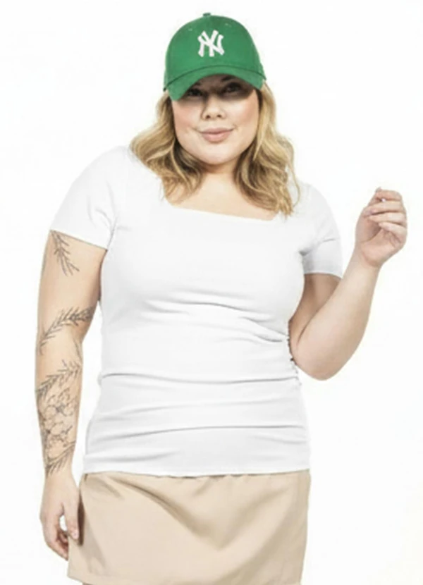 Cobertura - Blusa Plus Size Branco