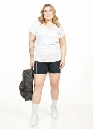 Cobertura - Blusa Plus Size com Estampa Branco - COBERTURA