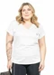 Cobertura - Blusa Plus Size com Estampa Branco - variação: Branco