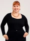 Cativa - Blusa Plus Size em Canelado  Marrom Escuro - variação: Preto