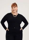 Cativa - Blusa Plus Size em Canelado Branco - variação: Preto