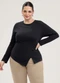 Cativa - Blusa Plus Size em Canelado Marrom - variação: Preto