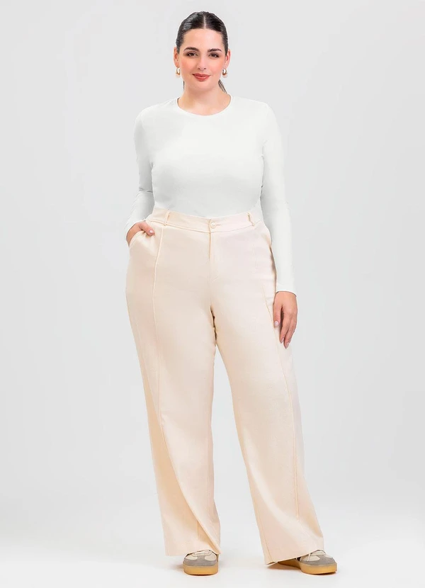 Cativa - Blusa Plus Size em Cotton Branco 3