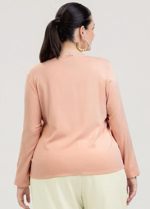Cativa - Blusa Plus Size em Viscose  Laranja - CATIVA