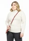 Cobertura - Blusa Plus Size Manga Longa Verde - variação: Bege