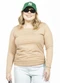 Cobertura - Blusa Plus Size Manga Longa Bege - variação: Bege