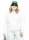 Cobertura - Blusa Plus Size Manga Longa Bege - variação: Branco