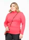 Cobertura - Blusa Plus Size Manga Longa Verde - variação: Rosa