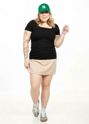 Cobertura - Blusa Plus Size Preto - COBERTURA