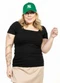 Cobertura - Blusa Plus Size Verde - variação: Preto
