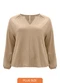Lunender Mais Mulher - Blusa Plus Size Texturizada Cinza - variação: Bege