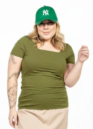 Cobertura - Blusa Plus Size Verde - COBERTURA