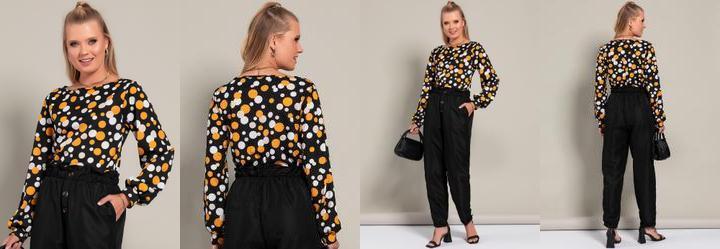 Blusa Po� Amarelo em Malha