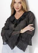 Blusa Poá Desconstruído em Chiffon