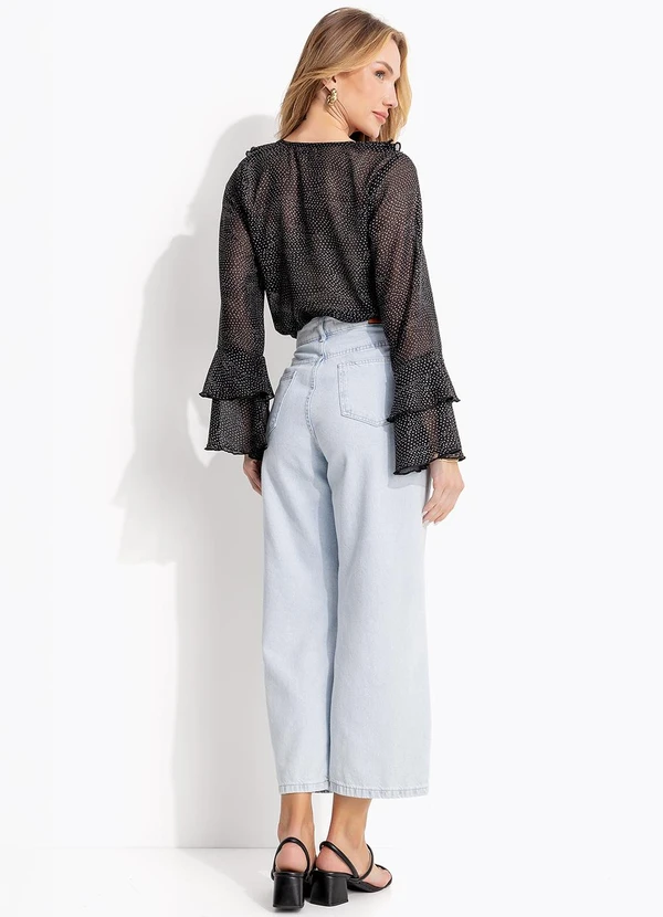 Quintess - Blusa Poá Desconstruído em Chiffon 4