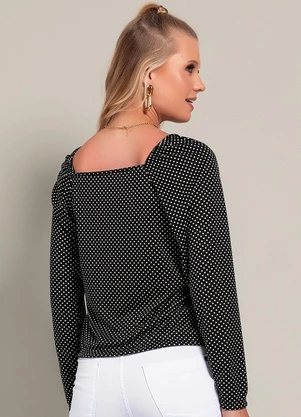 Moda Pop - Blusa Poá Diferenciado em Malha - MODA POP